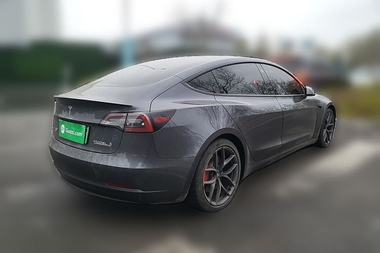 Used Tesla Model 3 2021 Performance High-Performance All-Wheel-Drive Version Rear Right 45 Deg