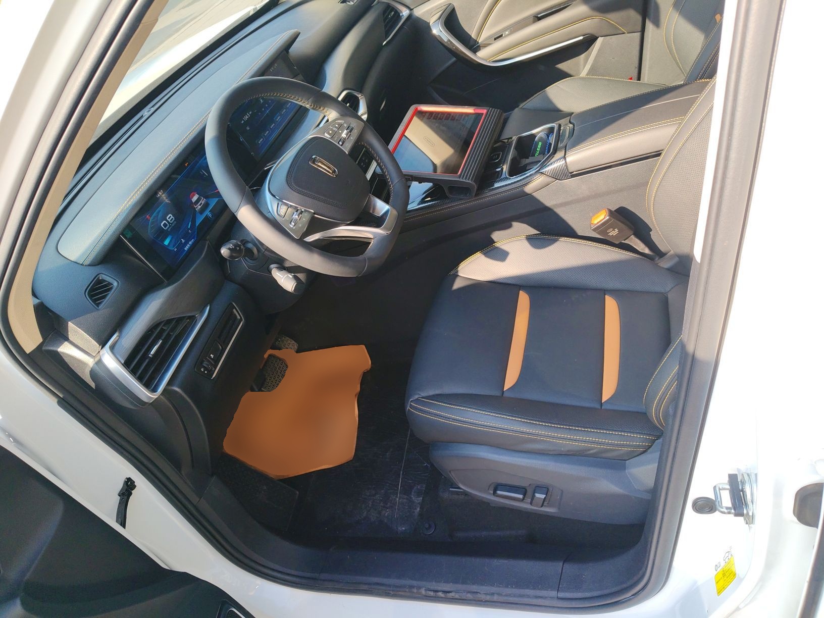 المقاعد الأمامية داخل السيارة