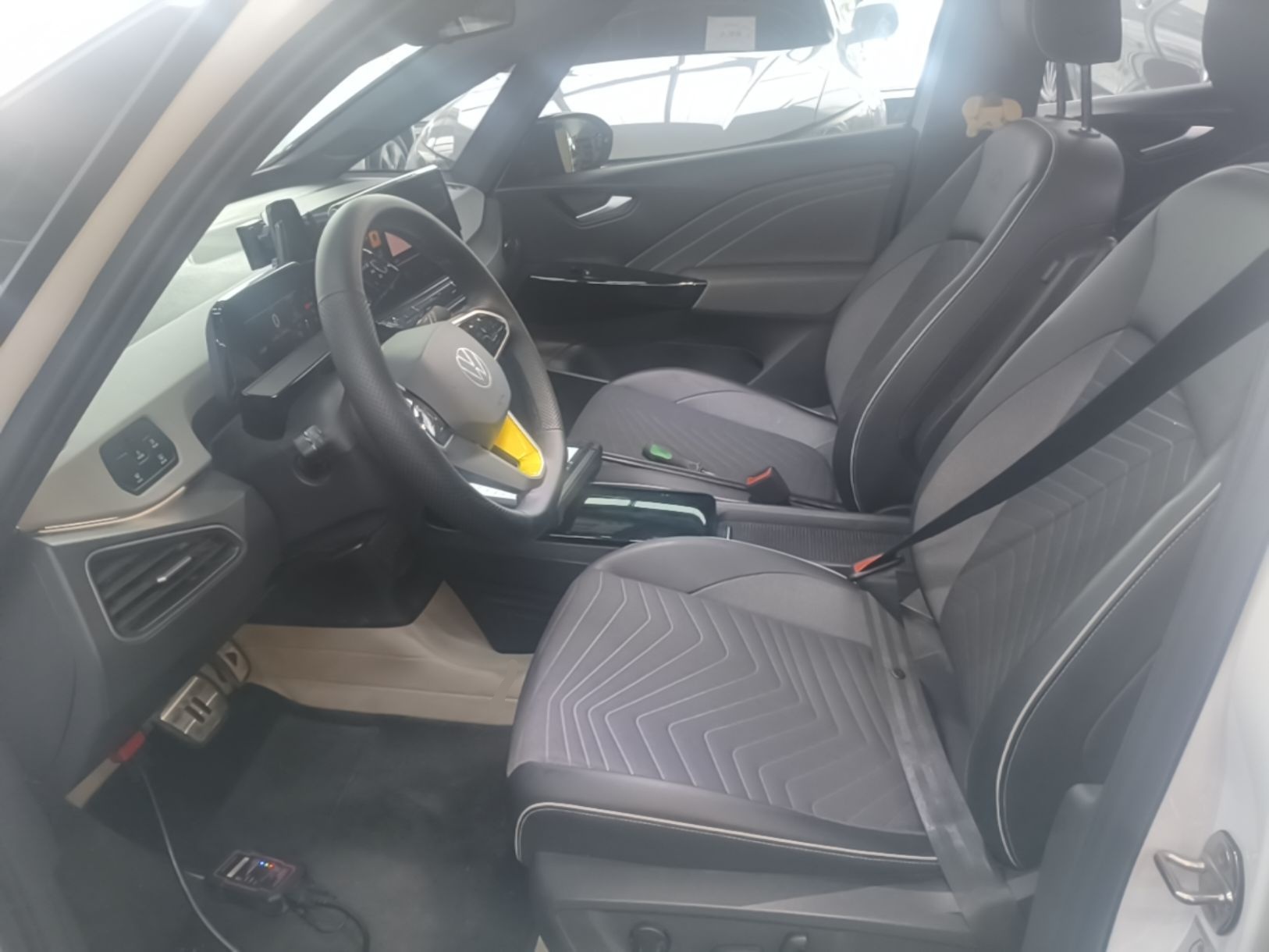 Vordere Reihe im Auto