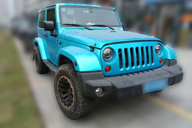 Used Jeep Wrangler 2008 3.8L Sahara two-door model Front Right 45 Deg