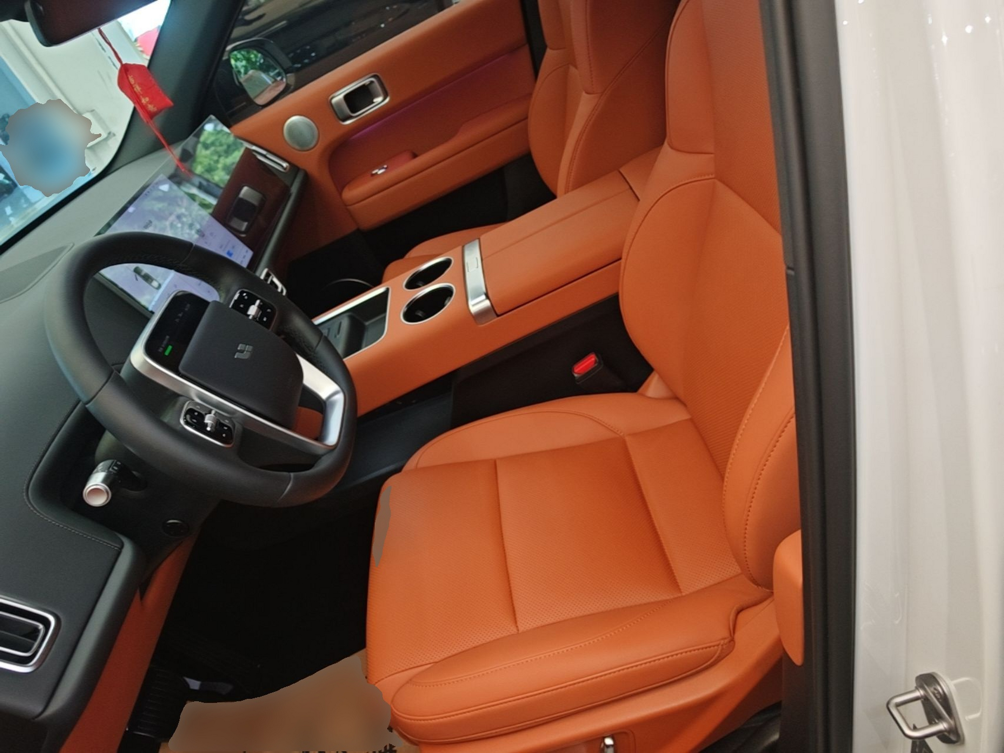 Vordere Reihe im Auto
