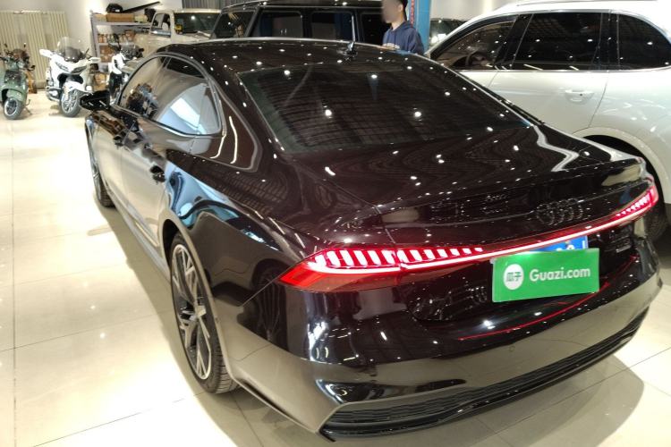 Used Audi A7L 2023 45 TFSI quattro S-line Black Warrior Edition Rear Left 45 Deg