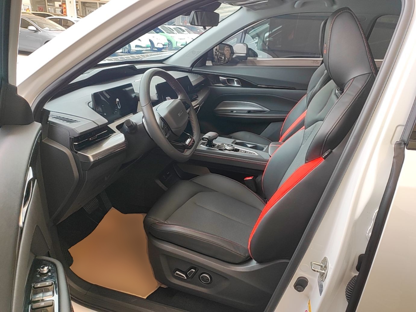Vordere Reihe im Auto