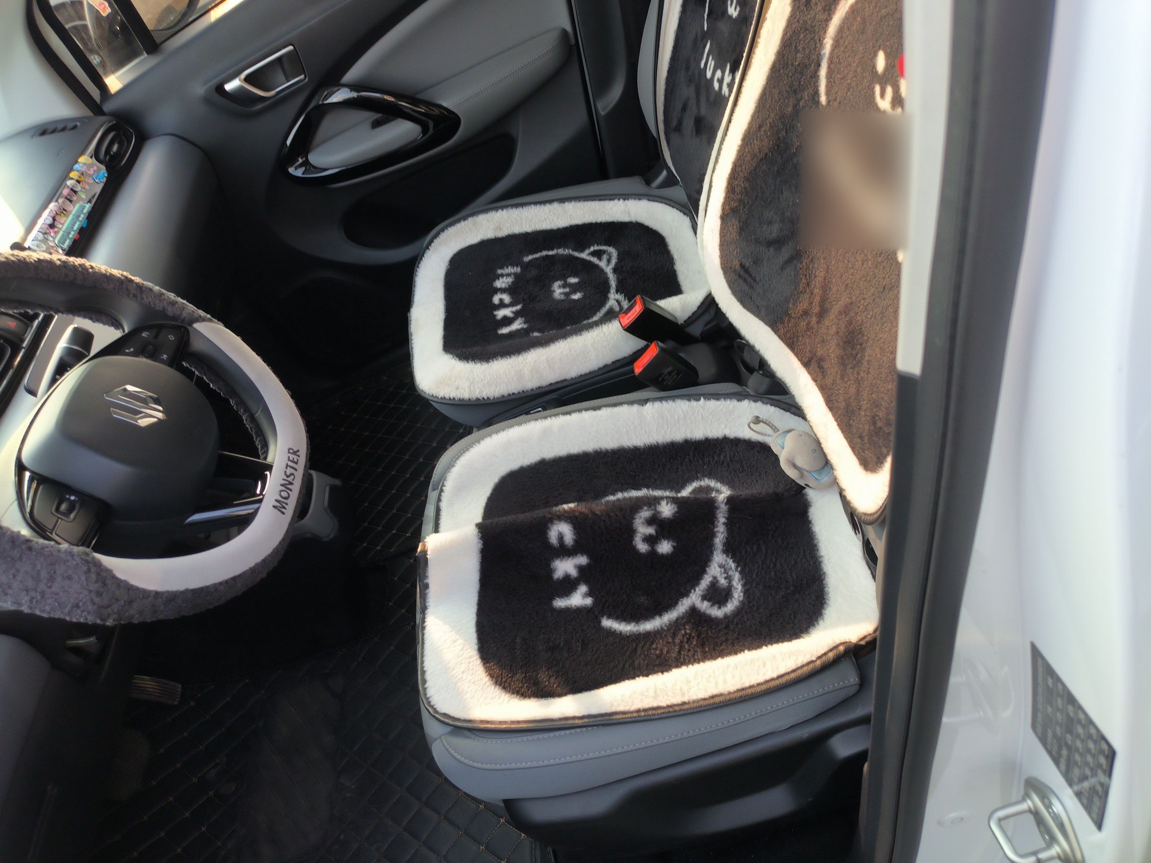 المقاعد الأمامية داخل السيارة