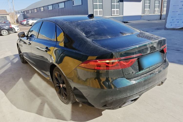 Used Jaguar XFL 2021 XFL 2.0T P250 All-Wheel-Drive Shimmering Black Sport Edition Rear Left 45 Deg