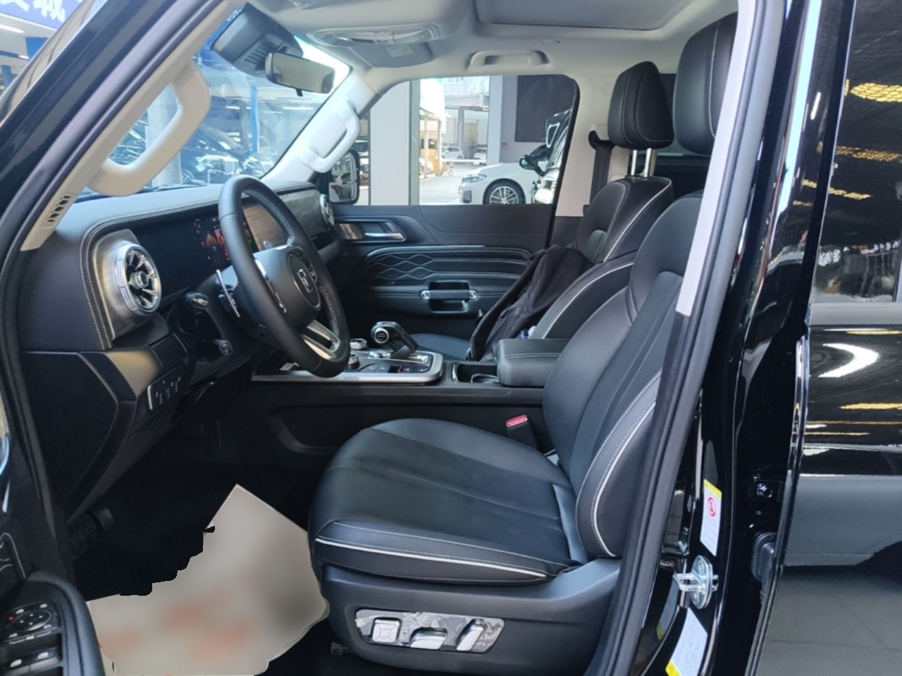 Vordere Reihe im Auto