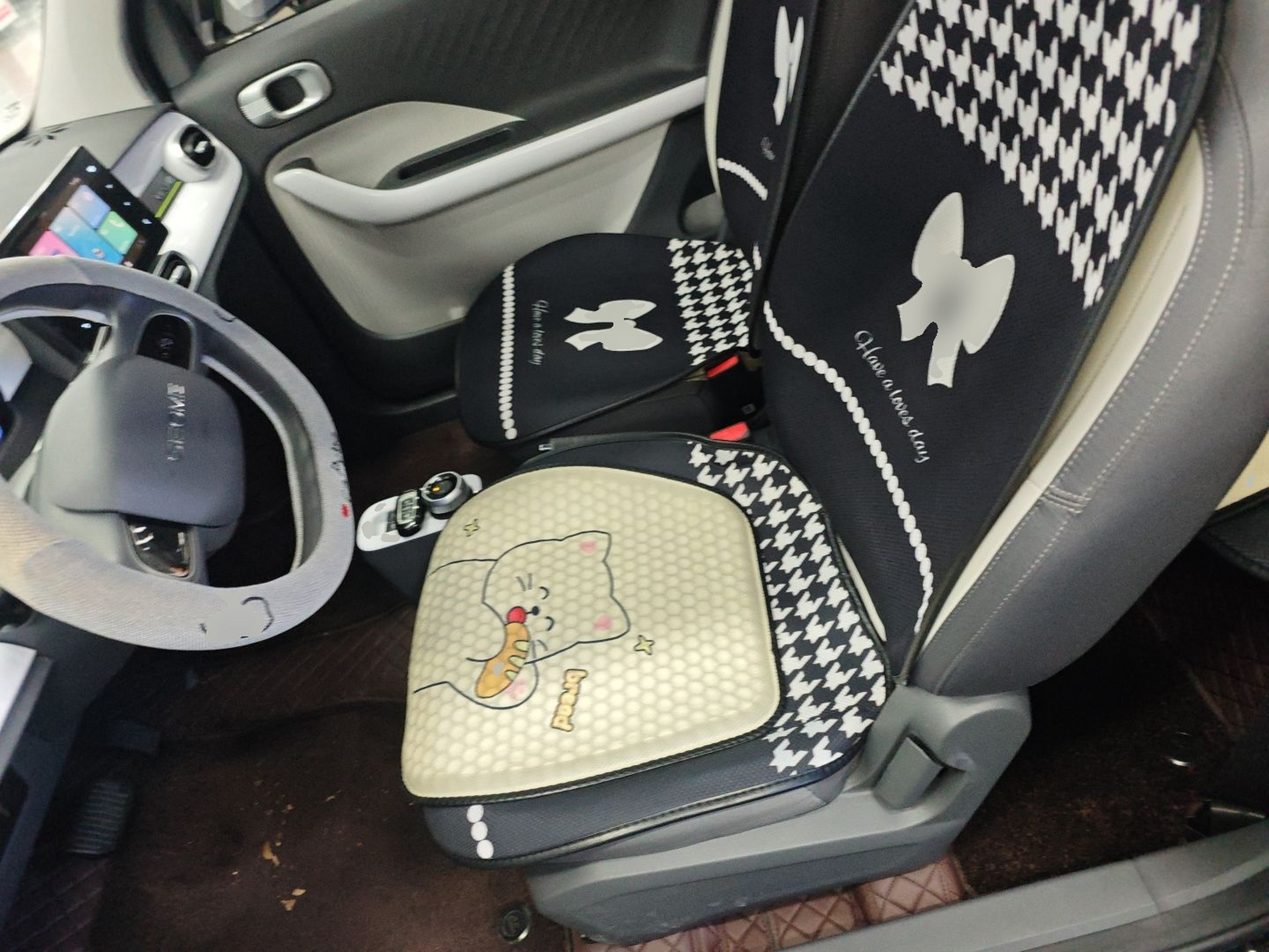 المقاعد الأمامية داخل السيارة