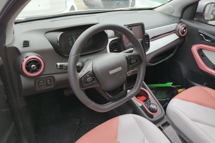 Used Chery QQ Little Ant 2022 Revised Version Sweet Pink Edition Half-Sugar Version Lithium Iron Phosphate 30.7 kWh 30 kW 301 km Steering Wheel