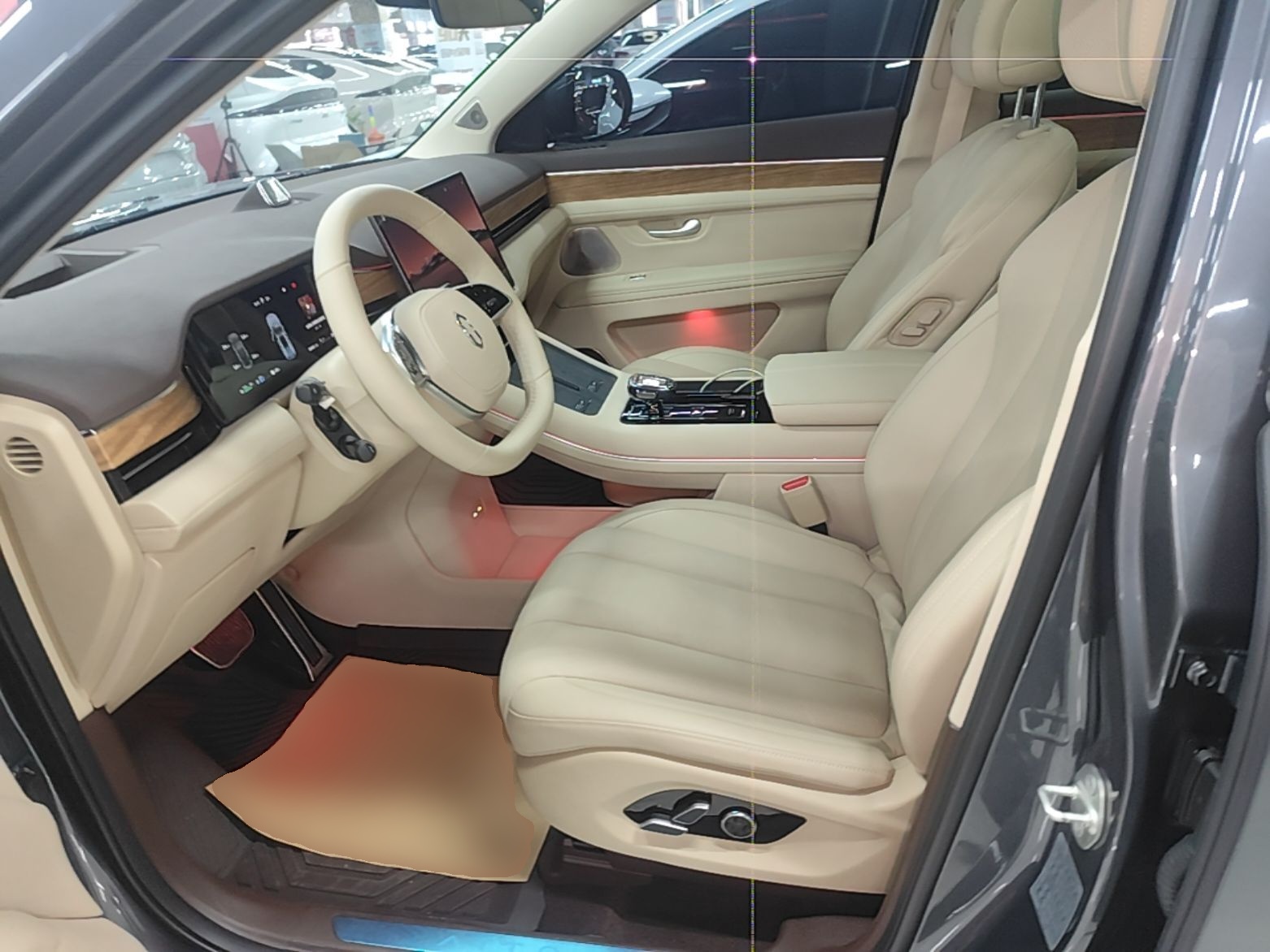 Vordere Reihe im Auto