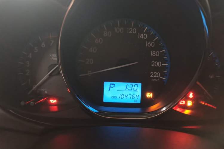 Used Toyota Vios 2017 1.5L CVT Innovation Edition Odometer Close Up