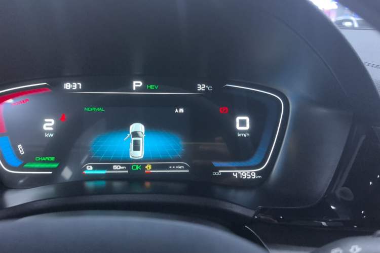 Used BYD Song PLUS New Energy 2021 DM-i 110KM Flagship Model Odometer Close Up