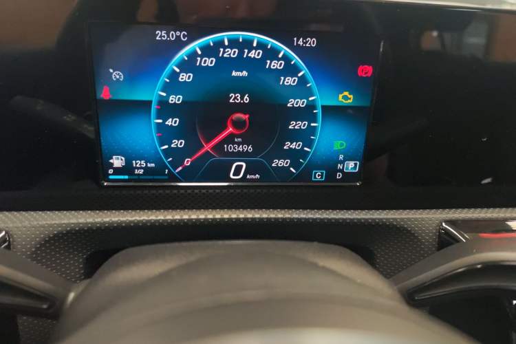 Used Mercedes-Benz A-Class 2019 A 180 L Sport Sedan Odometer Close Up