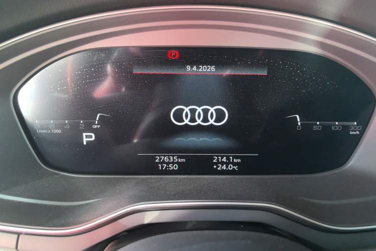 Used Audi A4L 2024 40 TFSI Fashion Dynamic Model Odometer Close Up