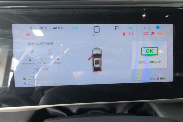 Used BYD Qin L 2025 DM-i Smart Drive 120KM Superior Model Odometer Close Up