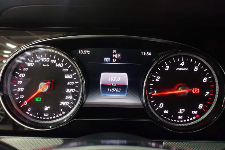 Used Mercedes-Benz E-Class 2017 E 200 Sport Odometer Close Up