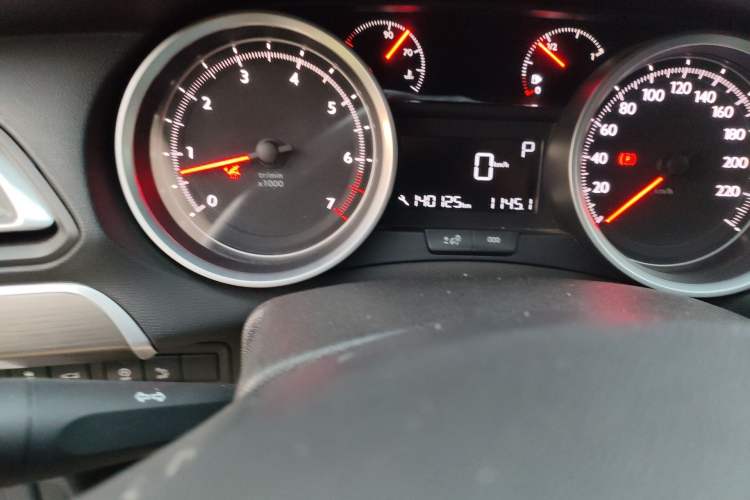 Used Peugeot 408 2016 1.6T Automatic Luxury Edition Odometer Close Up