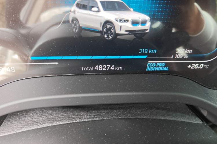 Used BMW iX3 2021 Updated Leading Edition Odometer Close Up