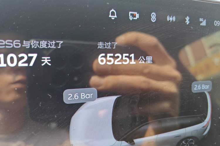 Used Nio ES6 2023 75 kWh Odometer Close Up