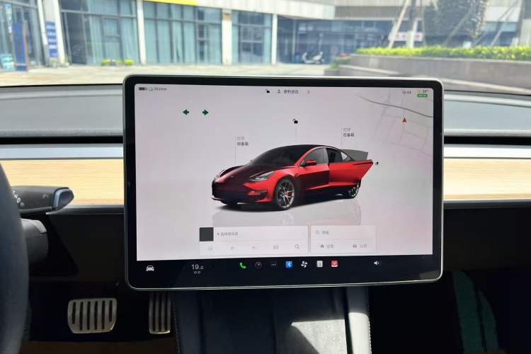 Used Tesla Model 3 2022 Performance High-Performance All-Wheel-Drive Version Audio And AC Panel