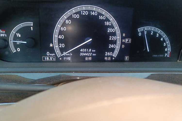 Used Mercedes-Benz S-Class 2012 S 300 L Business Standard Model Odometer Close Up