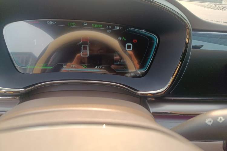 Used BYD Han 2020 EV Long-Range Deluxe Model Odometer Close Up