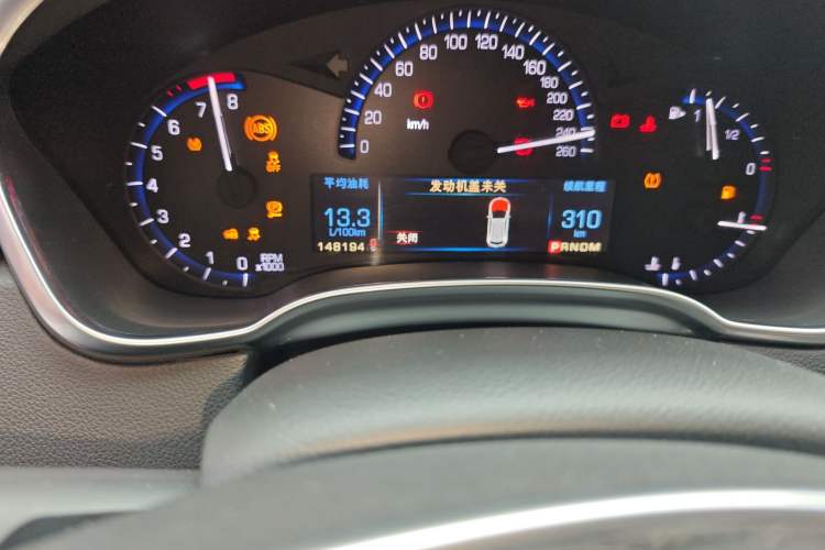 Used Cadillac SRX 2014 3.0L Comfort Model Odometer Close Up