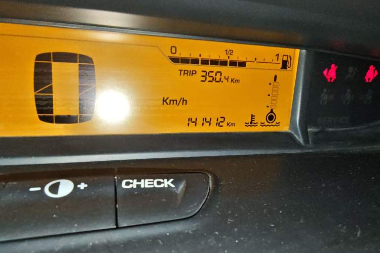 Used Citroen C-Quatre 2014 VTS Version 1.6L Manual - Premium Model Odometer Close Up