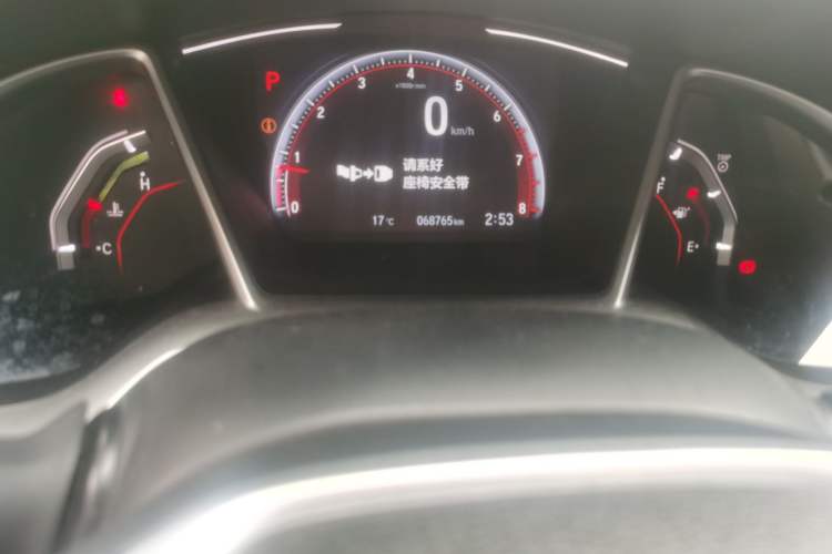 Used Honda Civic 2019 220TURBO CVT Dynamic Edition China VI Emission Standard Odometer Close Up