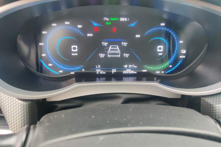 Used Geely Auto Emgrand New Energy 2022 EV Pro Ride-Hailing Version Ternary Lithium Odometer Close Up