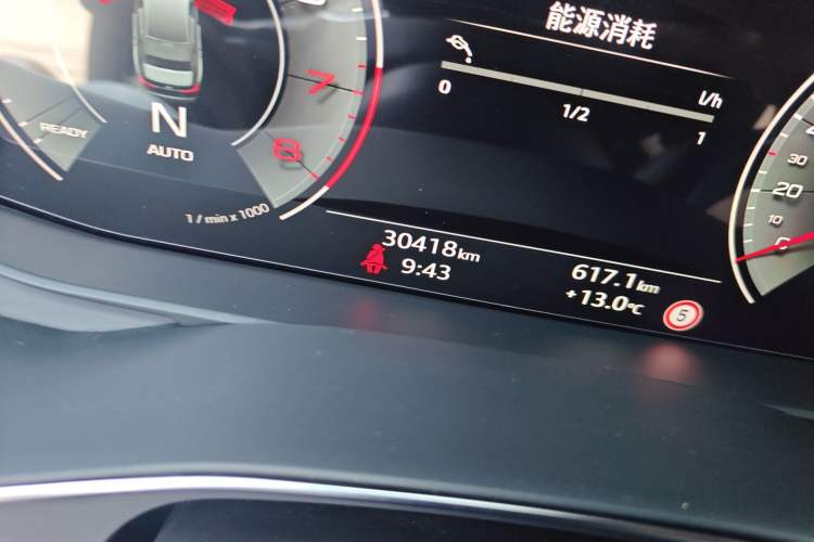 Used Audi A6L 2024 45 TFSI Prestige Dynamic Edition Odometer Close Up