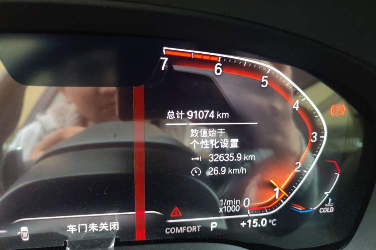 Used BMW X3 2020 xDrive30i Luxury Model with M Sport Package Odometer Close Up