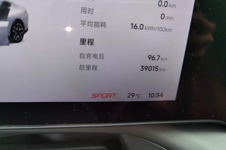 Used XPeng P7 2023 P7i 610 Max Performance Edition Odometer Close Up