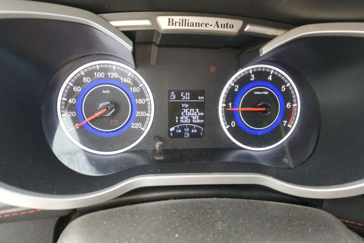 Used Brilliance V3 2016 1.5L Manual Comfort Model Odometer Close Up