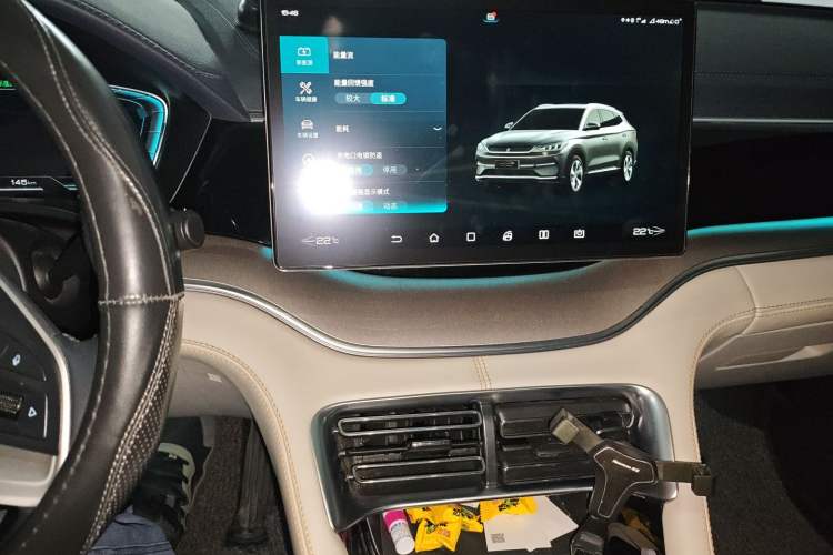 Used BYD Song PLUS New Energy 2021 EV Deluxe Model Audio And AC Panel