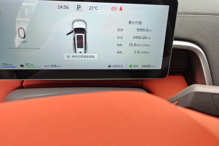 Used Dongfeng eπ eπ008 2024 210Max Range-Extended Version 6 Seats Odometer Close Up