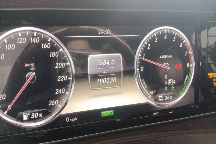 Used Mercedes-Benz S-Class  Odometer Close Up