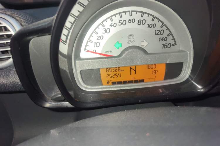 Used smart fortwo 2012 1.0 MHD Hardtop Comfort Edition Odometer Close Up