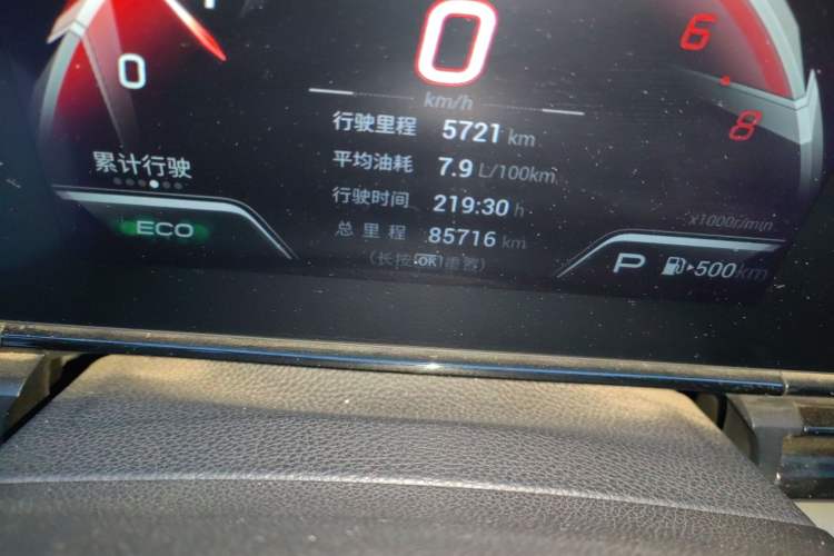 Used GAC Trumpchi EMPOW 2021 270T DCT J15 Version Odometer Close Up