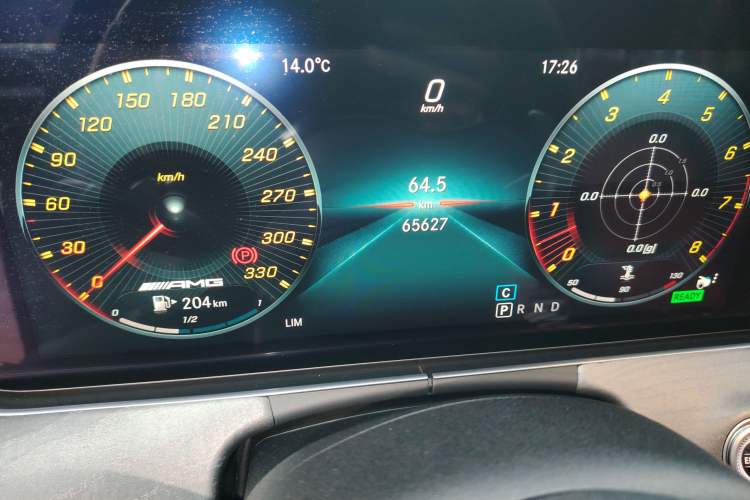 Used Mercedes-Benz AMG GT 2019 AMG GT 53 4MATIC+ Four-Door Coupe Odometer Close Up