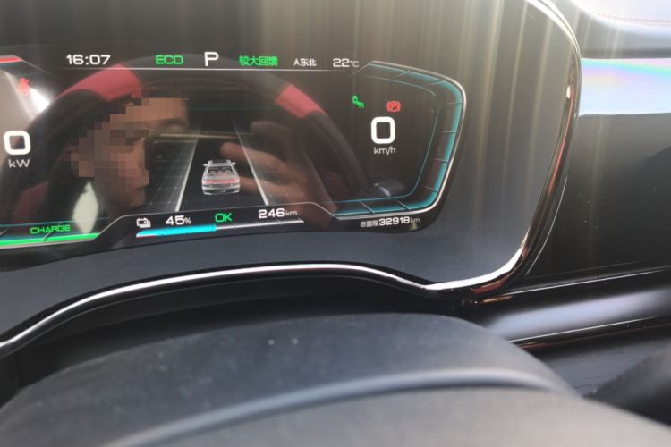 Used BYD Han 2020 EV Four-Wheel Drive High-Performance Flagship Model Odometer Close Up