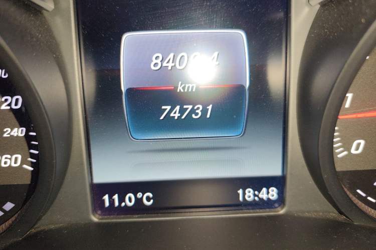 Used Mercedes-Benz C-Class 2018 C 200 Coupe Odometer Close Up