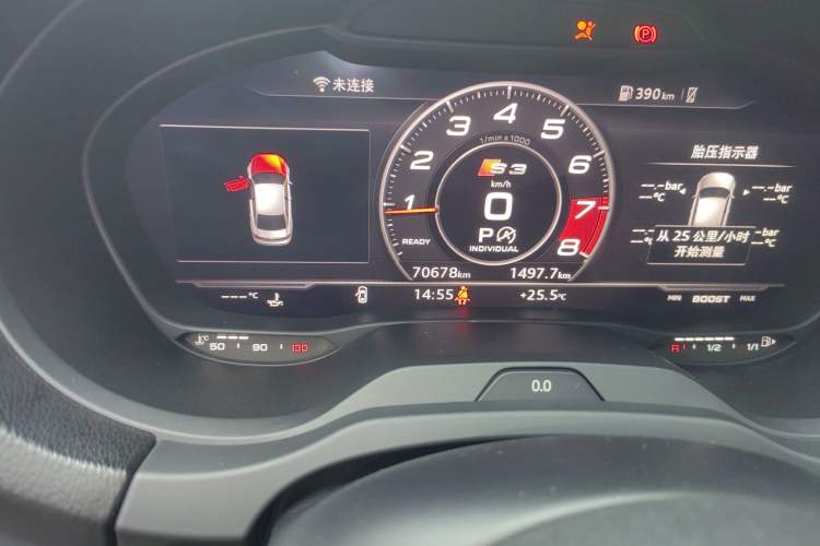 Used Audi S3 2017 Year Restyled S3 2.0T Limousine Odometer Close Up