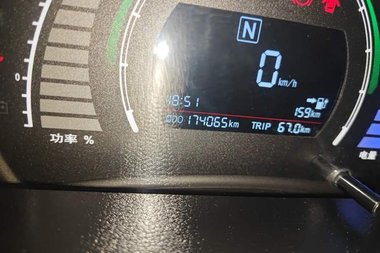 Used BAIC New Energy EC 2017 EC180 Elegant Edition Odometer Close Up