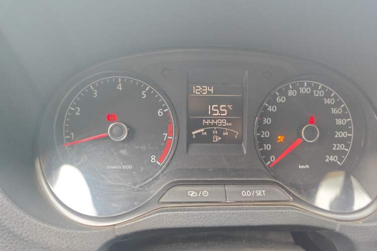 Used Volkswagen Polo 2014 1.4L Manual Fashion Edition Odometer Close Up