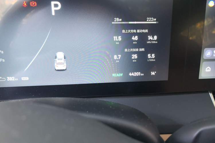 Used Li Auto ONE 2021 Extended-Range 6-Seater Version Odometer Close Up