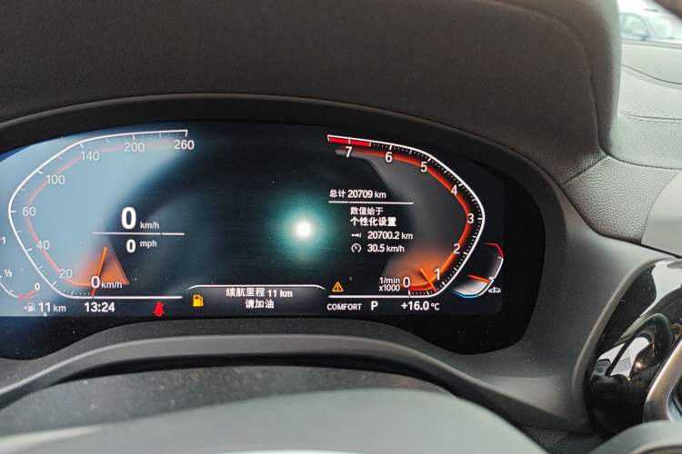 Used BMW X3 2023 xDrive25i M Sport Package Odometer Close Up