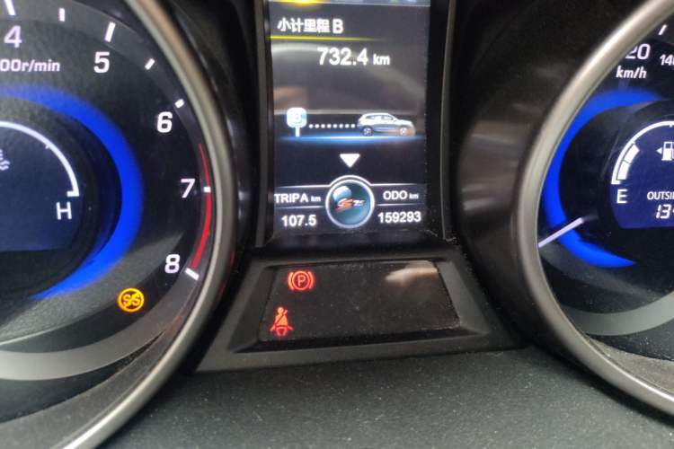 Used CHANGAN CS75 2016 1.5T Manual FENGSHANG Model Odometer Close Up