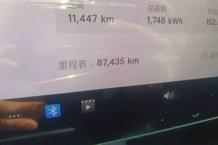 Used Tesla Model Y 2022 Revised Version Rear-Wheel Drive Odometer Close Up