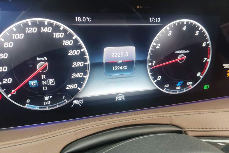 Used Mercedes-Benz S-Class 2018 S 450 L 4MATIC Excellence Special Edition Odometer Close Up