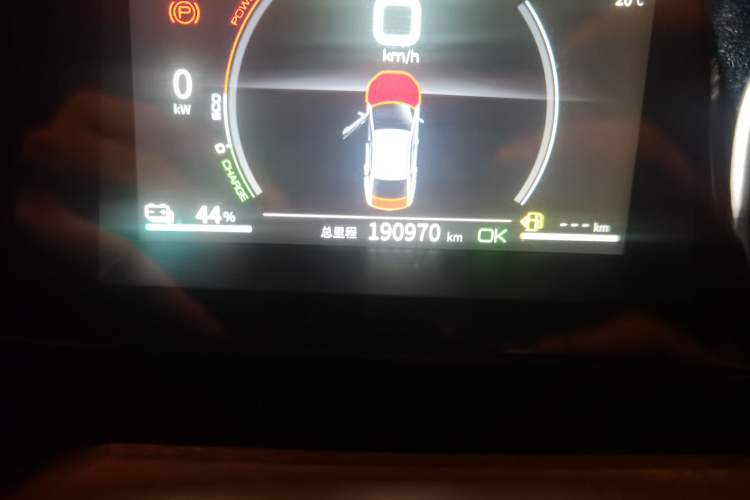 Used BYD Qin PLUS 2021 DM-i 55KM Flagship Model Odometer Close Up